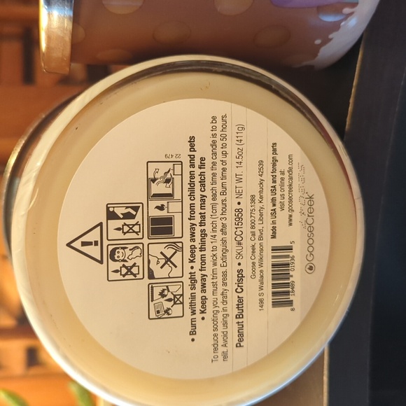 Goosecreek 3 Wick Candle Peanut Butter Crisps Cereal 14.5 oz Lot of 2 NEW OOS - Picture 8 of 10